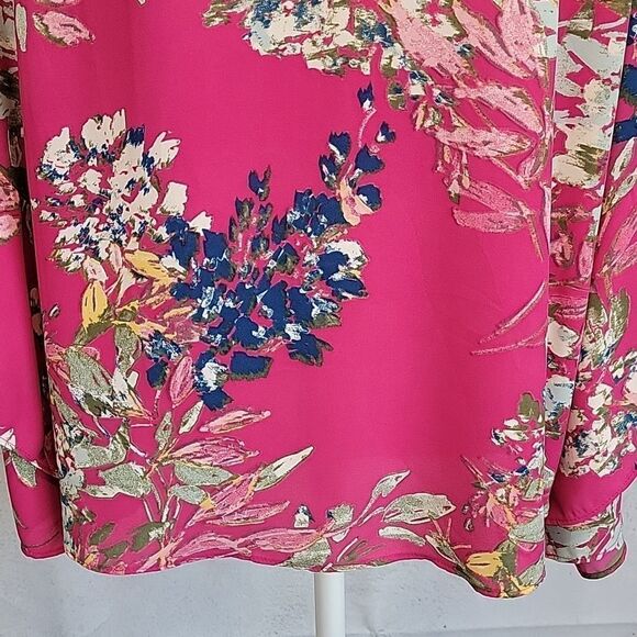 Rachel by Rachel Roy tropical floral flutter sleeved blouse Women's Size 4 - Picture 3 of 12